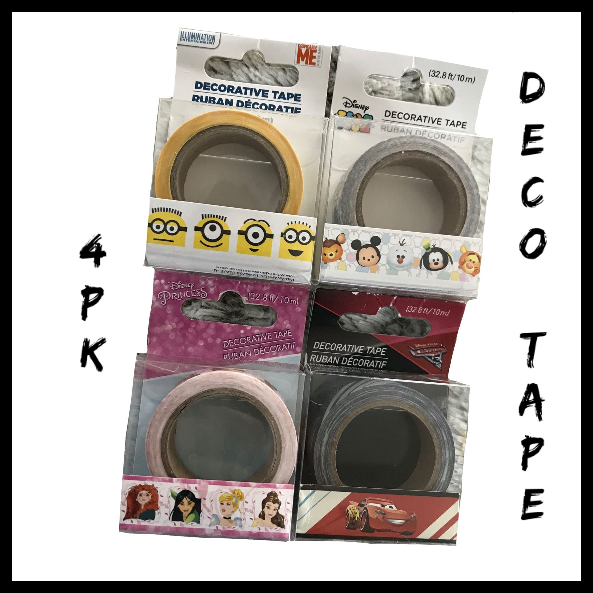 *NIB 4Pk Disney Deco Tape Set