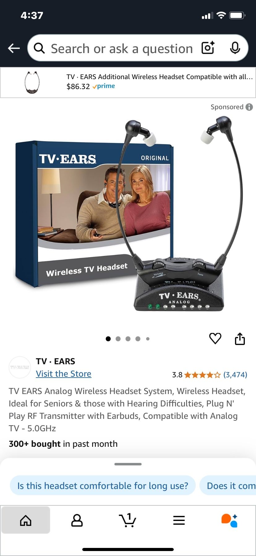 New In Box Tv Ears