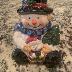 Ceramic Snowman Cookie Jar