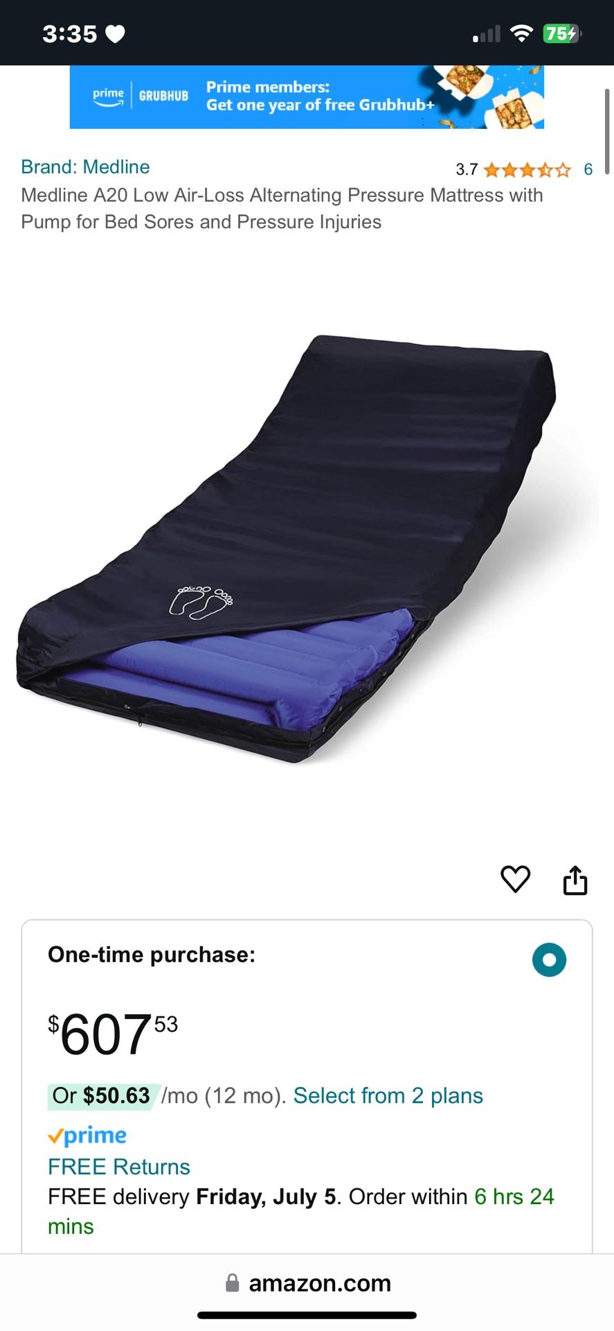 Medline Low Air Loss Mattress With Pump ( 400 Lbs.)