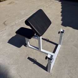 Preacher Curl Bench And Curl Bar