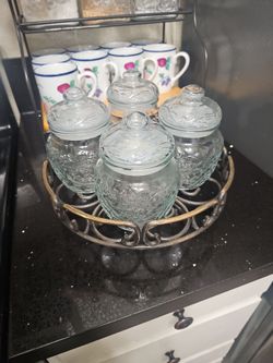 Princess House Fantasia mini canisters and Meridian Lazy Susan