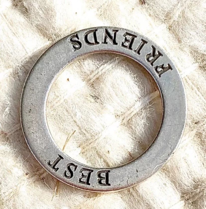 Antique silver “Best Friends” Affirmation Charm by Silver Enchantments .925