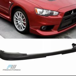 Fit 08-15 Mitsubishi Lancer EVO X OE Factory Style Front Bumper Lip Spoiler PU