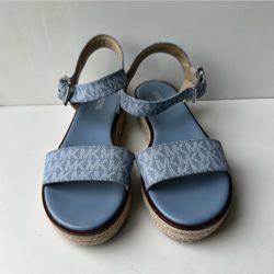 Michael Kors  Richie Platform Espadrille Sandal Blue Size: 9M