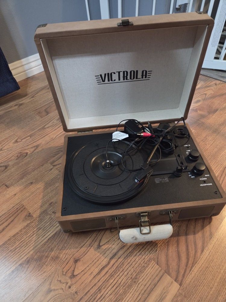 Victrola Bluetooth Suitcase Record Player with 3-Speed Turntable