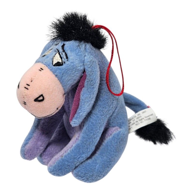 Eeyore Disney Christmas Ornament Plush Small Pooh Character Vintage Avon 1998