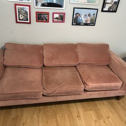 Pink Velvet Couch