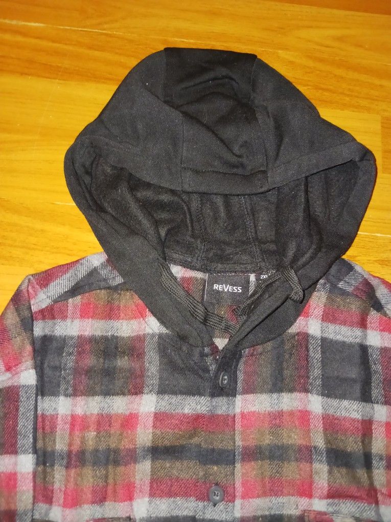 Lightweight Hoodie Plaid Flannel Shirt