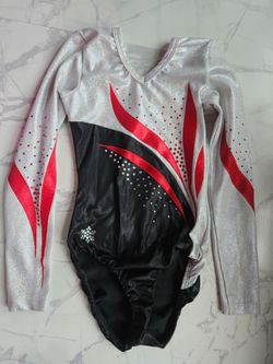 Snowflake designs Child Medium gymnastics leotard