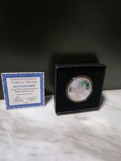 Cannabis 1 OZ Silver Medallion