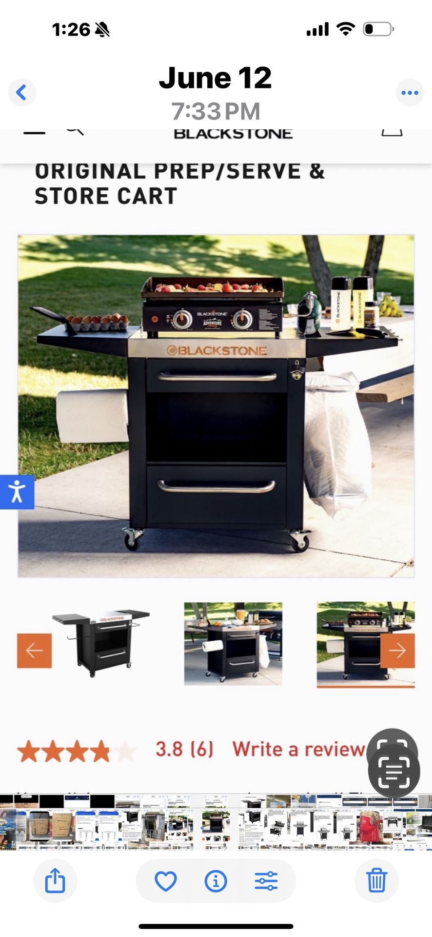 Original Prep/Serve  Store Cart 