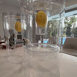 2 Large Jars With Dispenser 