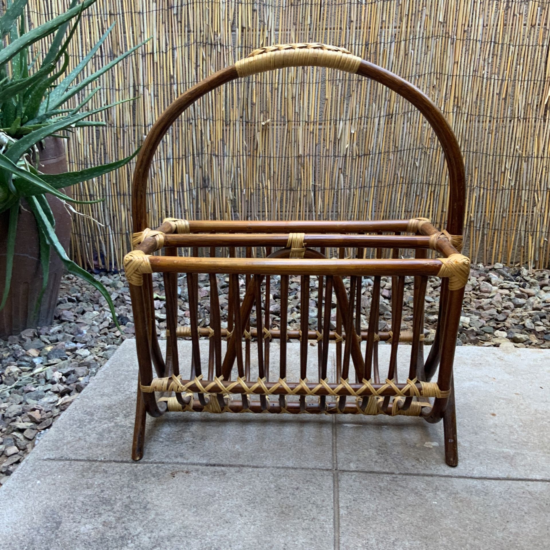 Rattan Magazine Rack 