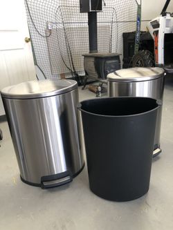 STAINLESS STEEL TRASHCANS