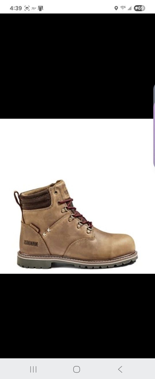 WOMEN'S KODIAK BRALORNE 6" WATERPROOF COMPOSITE TOE SAFETY WORK BOOT Size 7.5