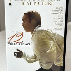 12 Years a Slave DVD Chiwetel Ejiofor Michael Fassbender Brad Pitt Drama Used