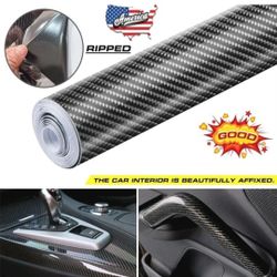 11 FEET of Premium 4D Glossy-Matte Carbon Fiber Vinyl Wrap Film