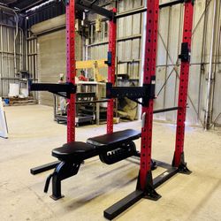 Ethos Power Rack And Adjustable Utility Bench