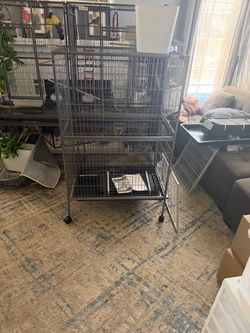 PawHut 50" 5-Tier Small Animal Cage, Ferret Cage, Large Chinchilla Cage with Hammock Accessory & Heavy-Duty Steel Wire, Small Animal Habitat with 4 Do