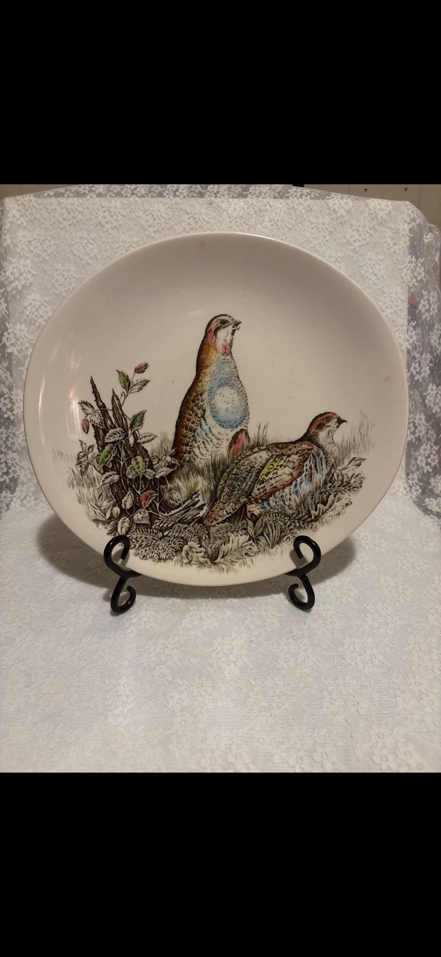 Vintage Decorative Plate By Johnson Brothers Game Birds
