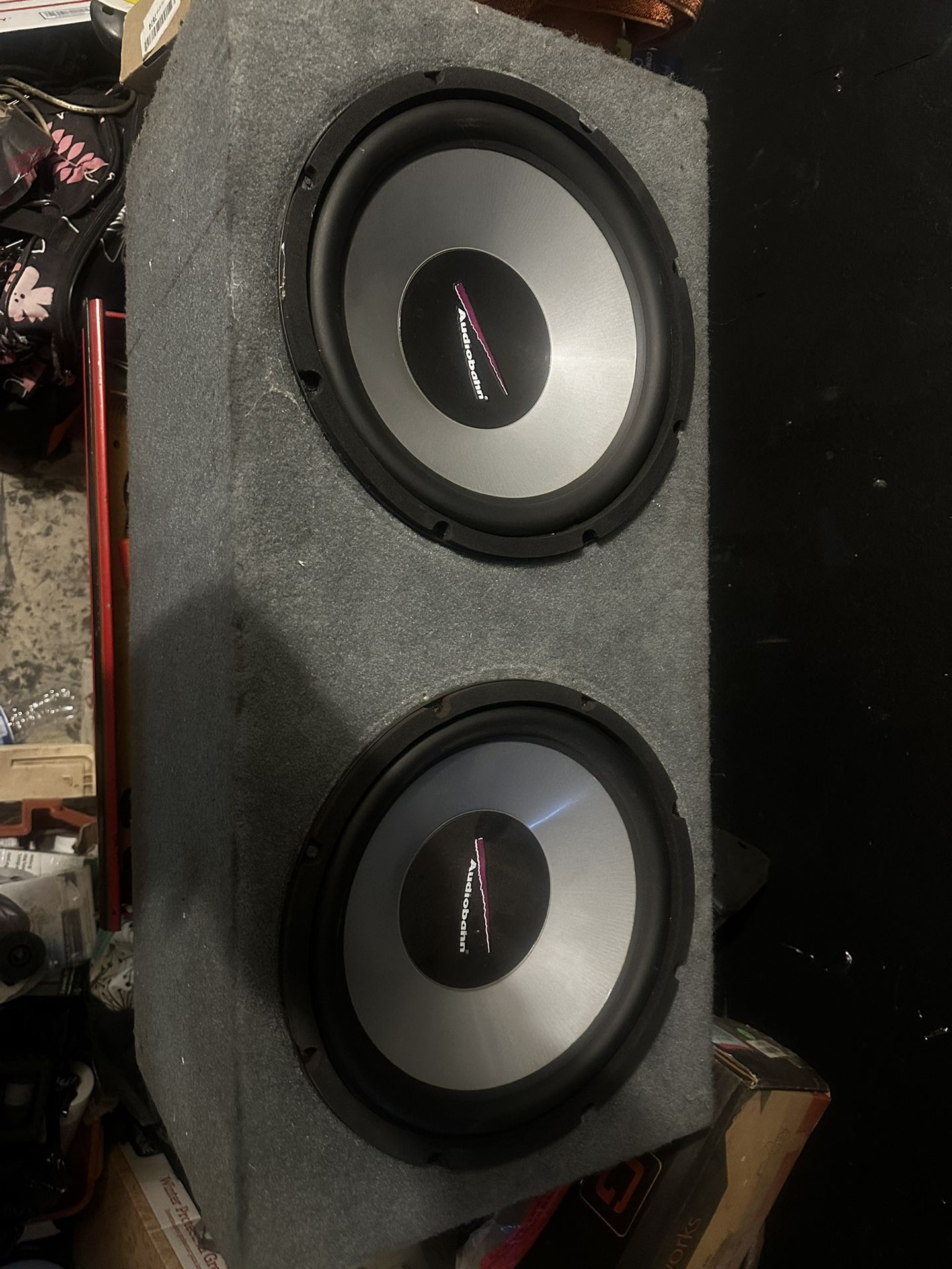 (2) 12 Inch Audio Bahn Subwoofer Speakers