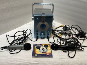 RCA (RK-1248) Silver / Blue Portable Karaoke Stereo with 2 Microphones - Reduced