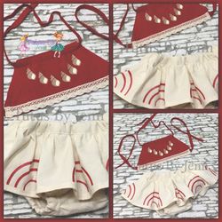 Moana Two Piece Party Birthday Outfit Set