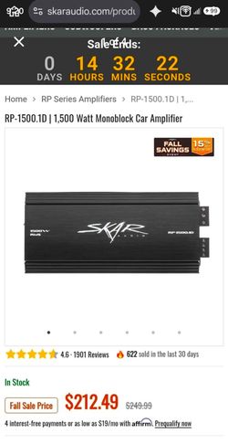 Skar Audio RP-1500 Amplifier