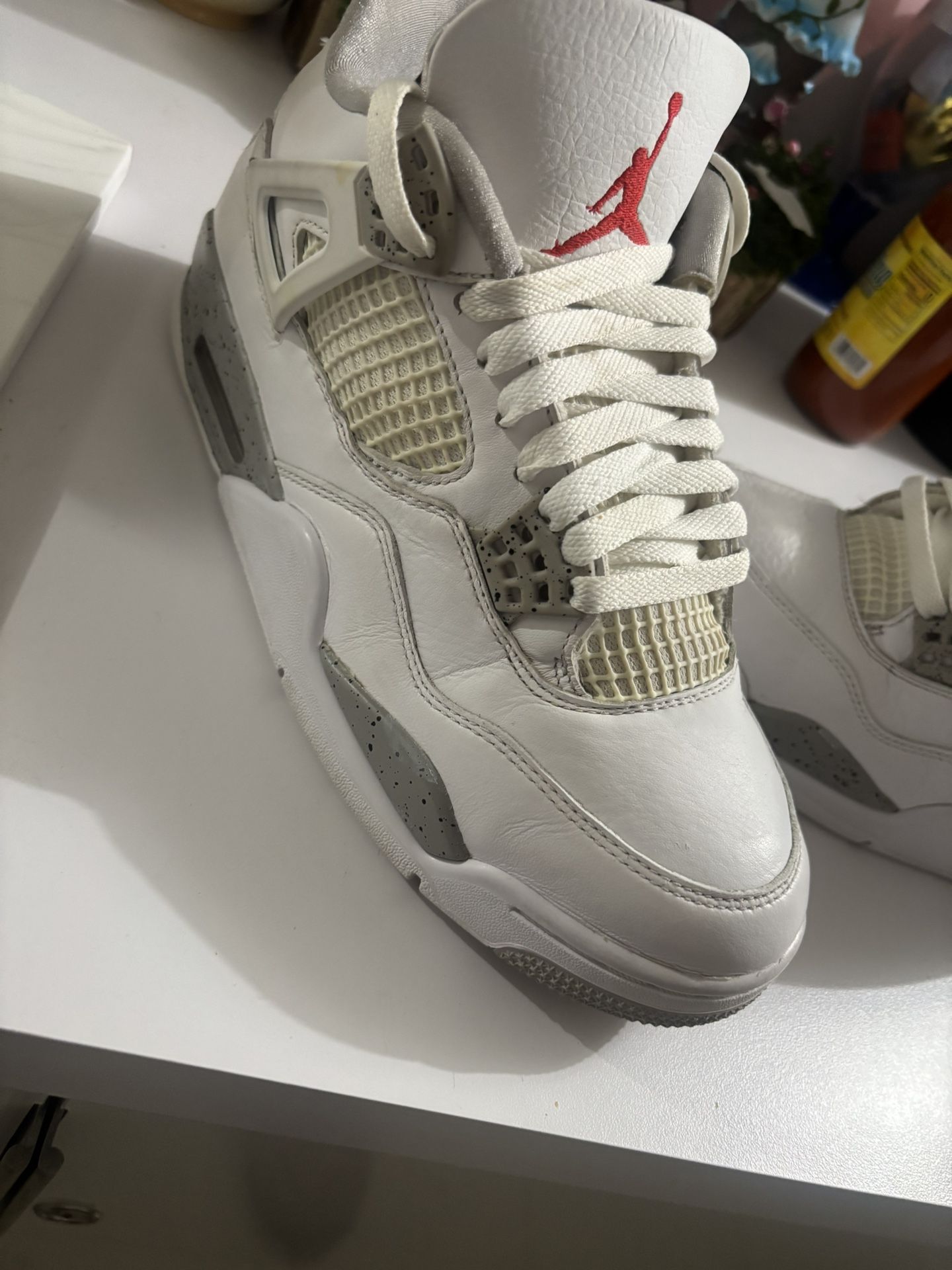 Jordan 4 Retro White Oreo Size 8