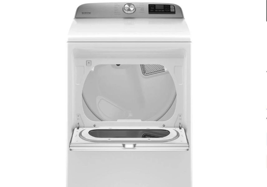 Maytag MED7230HW 27 inch Smart Electric Dryer with 7.4 cu. ft. Capacity, Steam, White