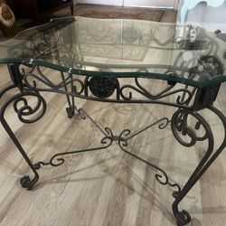 Beveled Glass Coffee, And End Table