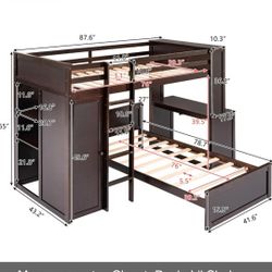 NEW Twin Over Twin Bunk Bed (Matresses Not Included)
