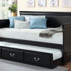 Brand New Black Daybed with Trundle