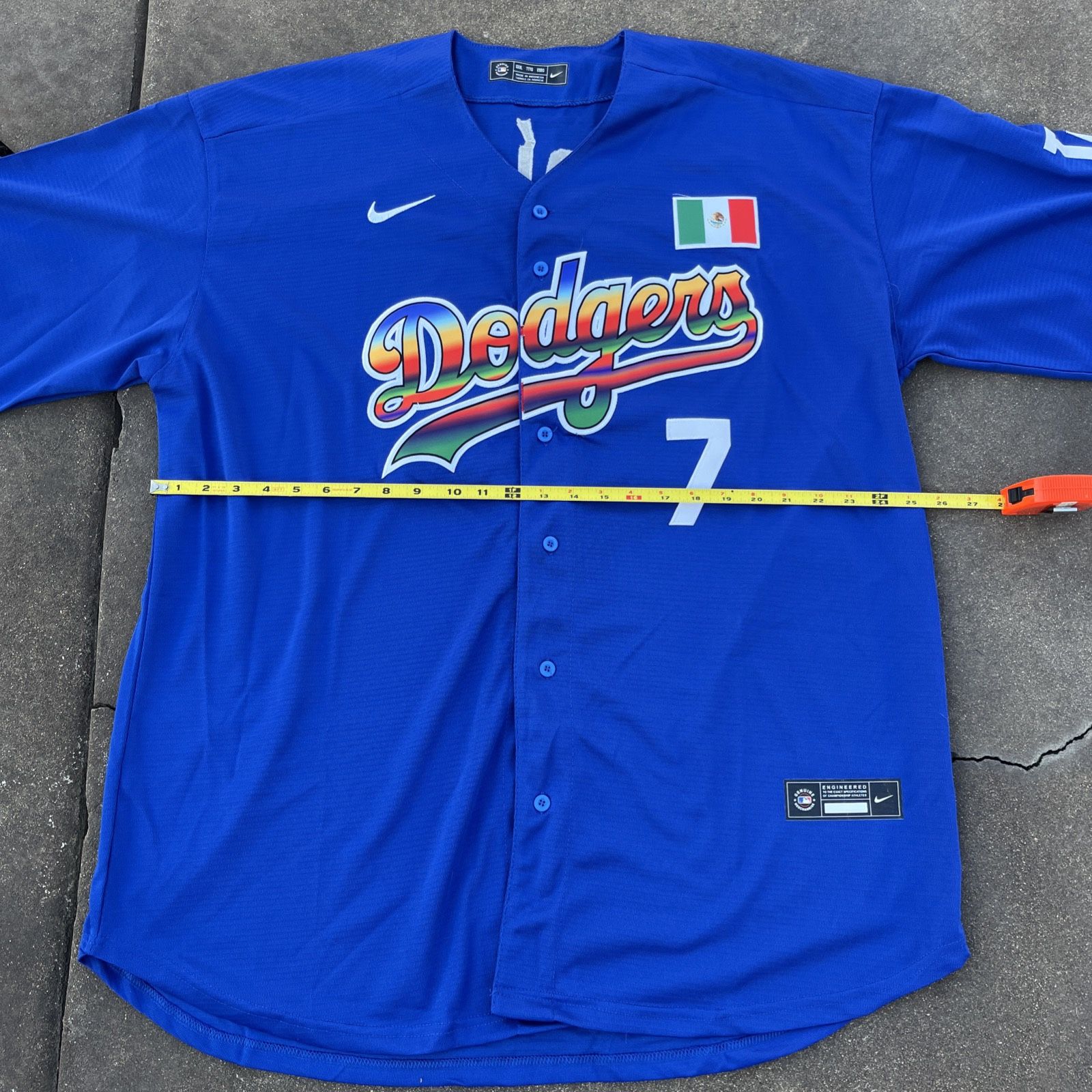 Nike Julio Urias #7 Los Angeles Dodgers Jersey MLB Mexico Flag