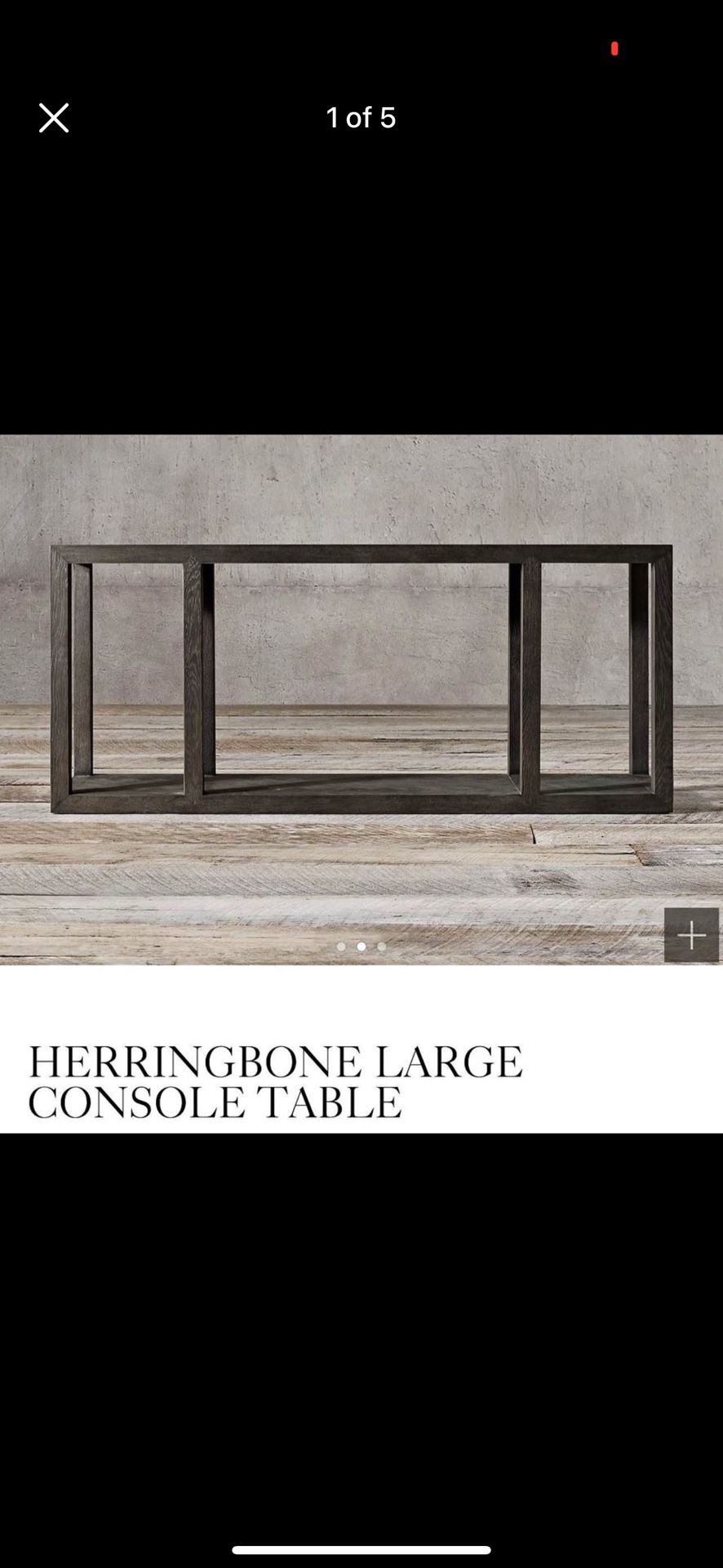 RH Console Table