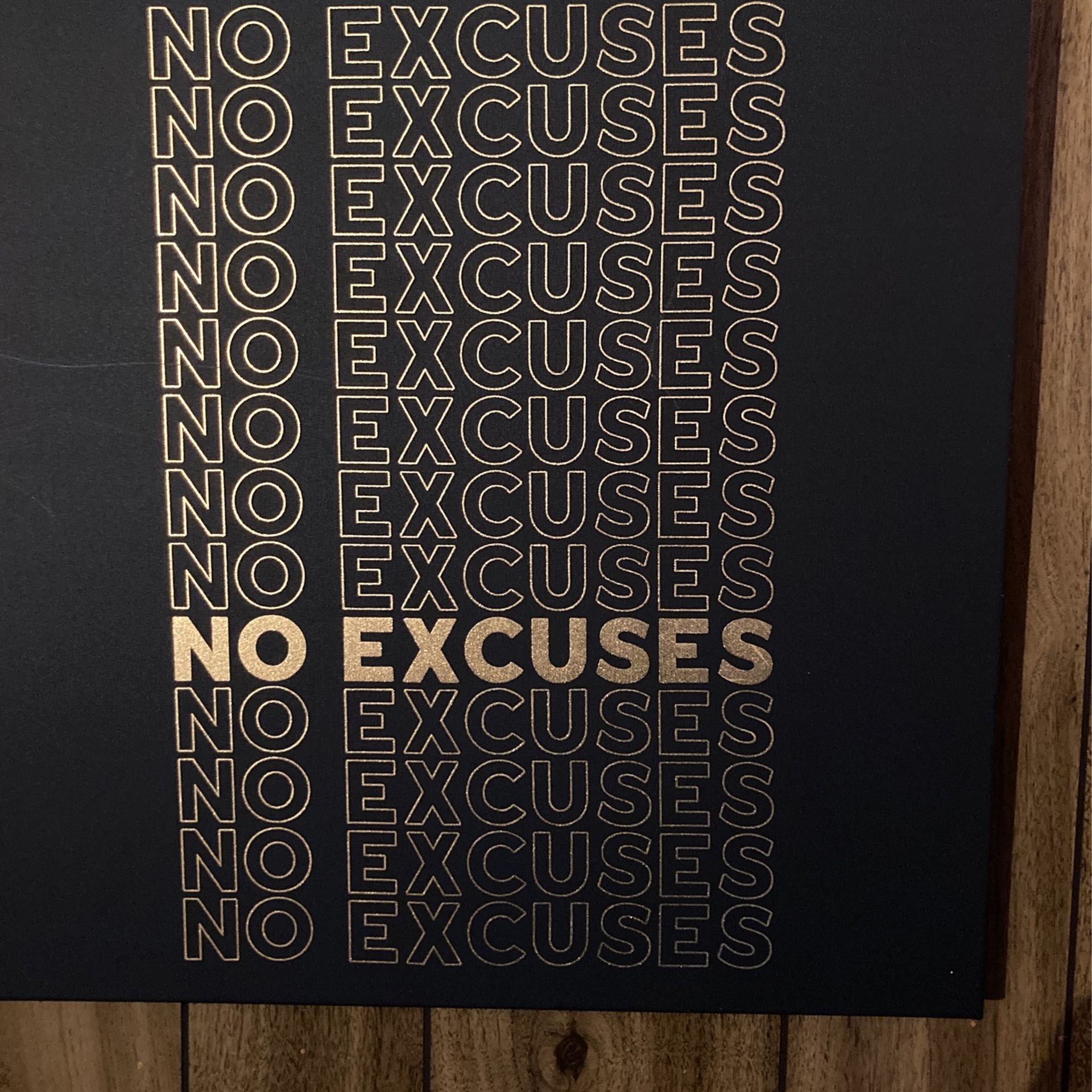 No excuses CANVAS