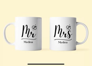 Personalized Couple Mugs . Custom Designs