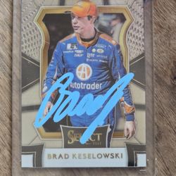 2017 Brad Keselowski Panini Select Racing trading card No. 9 Autographed w/COA Sealed Gem Mint Condition.