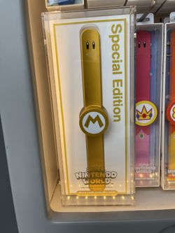 Super Nintendo World Power Up Band Special Edition Gold for Sale