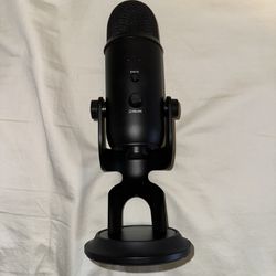 Blue Yeti Desktop Microphone With Blue Shock Mount And Boom Arm
