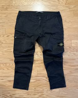 Stone Island Black Cargo Pants Slim Fit 42x32