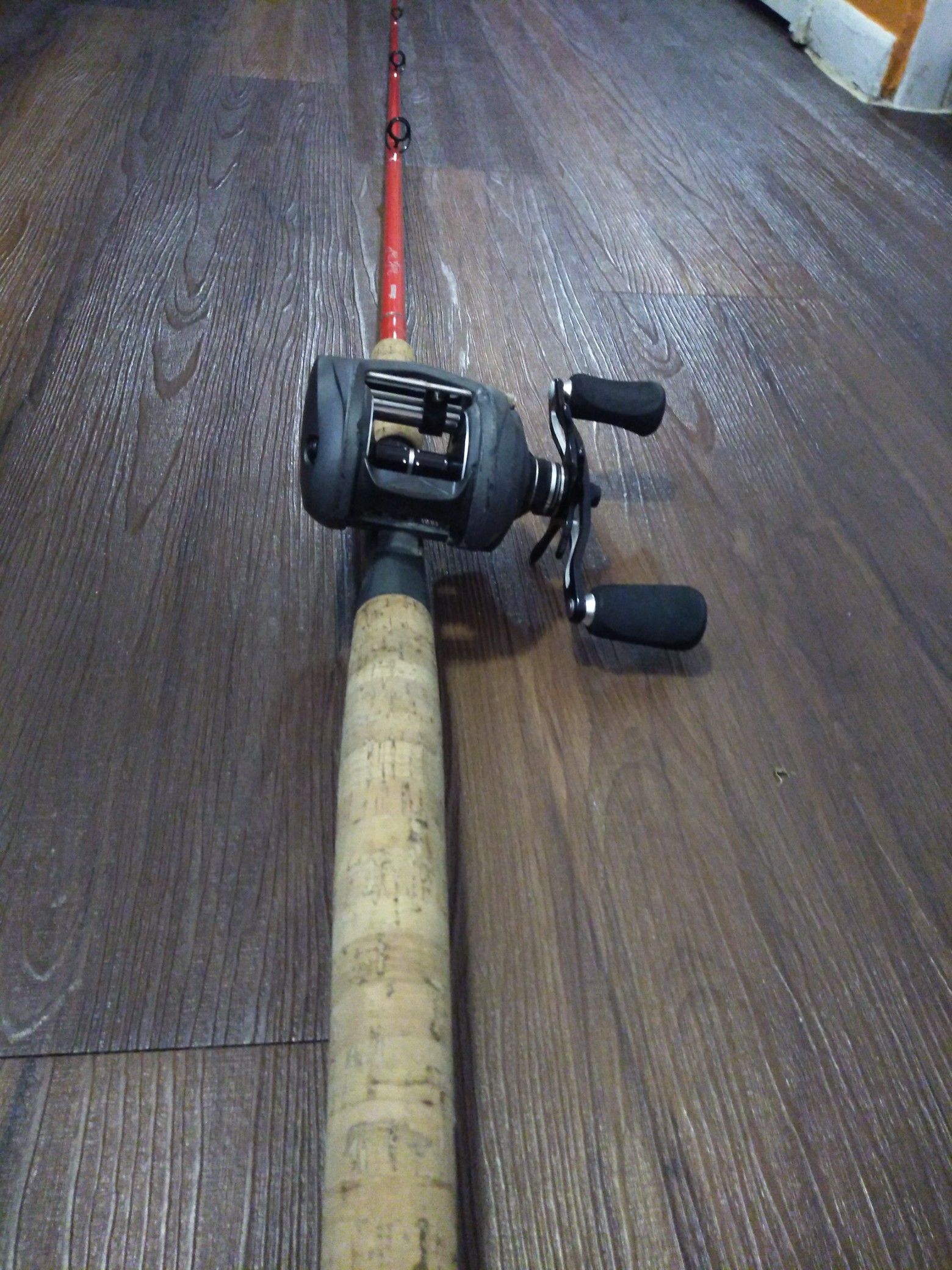 Okuma Ricky Red rod and Okuma Komodo SS Reel