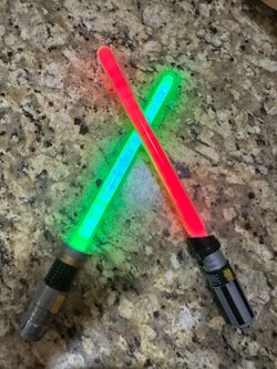 Lightsaber Swizzle Sticks Luke Skywalker Darth Vader Light Up Rechargeable Lot 2