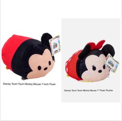 Disney Tsum Tsum Red and Black Plush Set