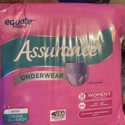 2 pack of 14 woman’s  assurance 2x