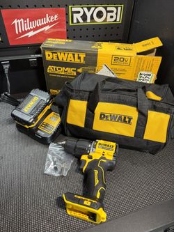 ATOMIC 20-Volt Lithium-Ion Cordless 1/2 in. Compact Hammer Drill with 3.0Ah Battery, Charger and Bag, New $165