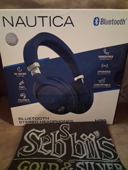Nautica H90 Wireless Bluetooth Headphones - Navy Blue - Open Box / Never Worn