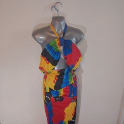 Multi Color Skirt Set