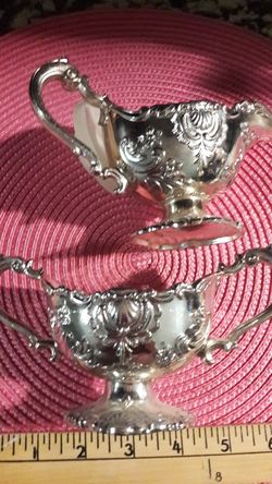 Silver Sugar and Creamer